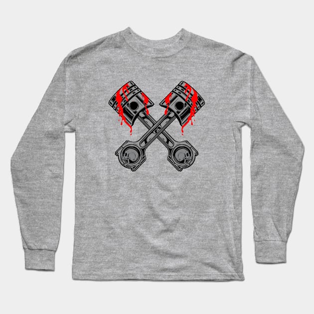 bloody piston Long Sleeve T-Shirt by Fian Tattoo Work